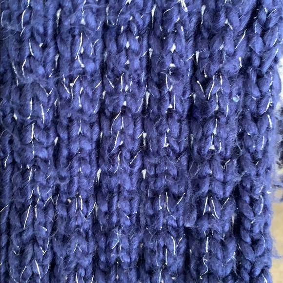Bebe Navy and Silver Sparkle L Scarf - Picture 2 of 4